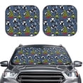 thumbnail image 2 of Bingfone Festive Cats and Trees Windshield Sun Shade 2-Piece Foldable Car Front Window Sunshade for Most Sedans SUV Truck - Small, 2 of 7