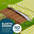 thumbnail image 6 of Sorfey Rectangle Picnic Table Cover Fitted Table Cloth with Bench Cover, 30" x 72" Burgundy, 6 of 7