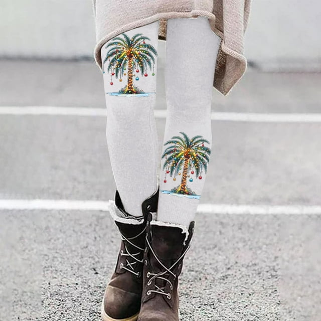 TINZ Leggings For Women Workout Out Leggings Christmas Print Color Block Pants Soft Stretchy Leggings Womens Leggings And Leggings for Women plus Size Work Leggings