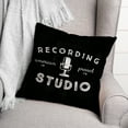 thumbnail image 3 of Creative Products Black Recording Studio 18x18 Indoor / Outdoor Pillow, 3 of 3