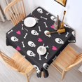 thumbnail image 2 of Evil Pumpkin Ghost Square Table Cover Wrinkle Resistant Washable Happy Halloween Tablecolths Tablecloth for Halloween Party Decoration (52x52 Inch), 2 of 6