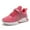 Hot Pink, variant on lnmuld Children's Fashion Mesh Lace Up Sneakers Color Matching Casual Comfortable Running Shoes Size:8-9 Years