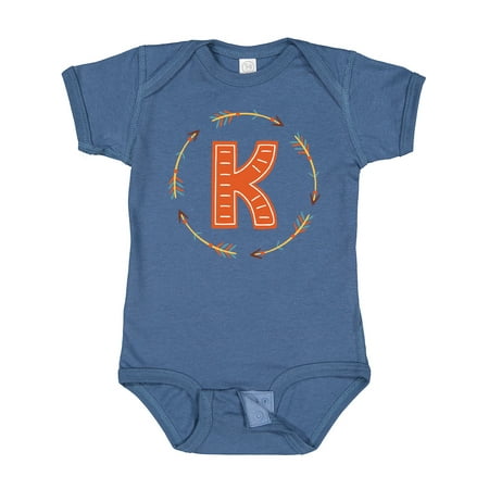 

Inktastic Monogram Letter K Tribal Arrow Gift Baby Boy or Baby Girl Bodysuit