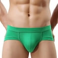 thumbnail image 3 of khonts,Men's Low-Rise U Pouch Underwear Briefs Sexy Breathable Super Soft Comfort Solid Underpants Green XXXL, 3 of 8