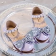 thumbnail image 4 of Zanarzt Girls Dress Shoes Girls Dress Shoes Mary Jane Princess Shoes Girls' Flats Low Heels Flower Wedding Party Footwear for Toddler Little/Big Kid Purple,US 1, 4 of 9