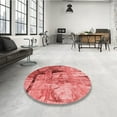 thumbnail image 4 of Ahgly Company Machine Washable Indoor Square Transitional Red Area Rugs, 5' Square, 4 of 7