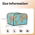 thumbnail image 5 of Balery World Travel Line Icons Map Pattern Oven Cover Kitchen Bread Machine Protector, 4 Slice Toaster Cover for Home, Anti Dust Fingerprint Coaster Cover, 5 of 7