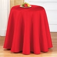 thumbnail image 3 of Collections Etc 70 Inch Round Solid Colored Tablecloth, 100% Durable Polyester, Red, 3 of 7