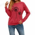 thumbnail image 4 of Makaor Pullover Sweatshirts for Women Lightweight Crew Neck Tops Graphic Long Sleeve Tees Cute Fall Winter Clothes, 4 of 5