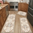 thumbnail image 5 of MeyJey Boho Kitchen Rug and Mat Set 3 Piece, Non-Slip Machine Washable Rugs for Kitchen Floor Dining/Laundry/Living Room, Cream/Orange, 5 of 14