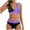 Purple, variant on kamemir Swimsuit Tankini Bathing Suits for Women Two Piece Athletic Strappy Tummy Control Blouson Tankini Swimsuits with Bottoms(Mint Green,XL)