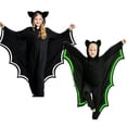 thumbnail image 3 of Ruyang Kids Boys Girls Hooded Jumpsuit Bat Wing Zip Up Halloween Outfit Autumn Holiday Party Dress Up Clothing 3-14 Years, 3 of 6