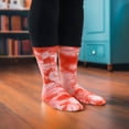 thumbnail image 3 of BambooMN Women's Bamboo Tie Dye Crew Socks - Red - Extra Large - 2 pairs, 3 of 4