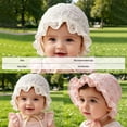 thumbnail image 3 of Tigivemen Infant Sun Hats for Boys Girls Summer Lace Bonnet Cap Hat Breathable Wide Brim Sunhats Pink Size 0-6 Months, 3 of 6