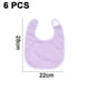 thumbnail image 2 of 6 Pack Waterproof Baby Bibs for Girls Terry Drool Bib Cotton Solid Knit Infant Feeding Bibs -Girl-Purple, 2 of 4