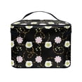 thumbnail image 4 of HELLHERO Makeup Brush Holder Bag Travel Cosmetic Toiletry Bags Zipper Storage Bag Mom for Women Men Flowers Pattern, 4 of 6