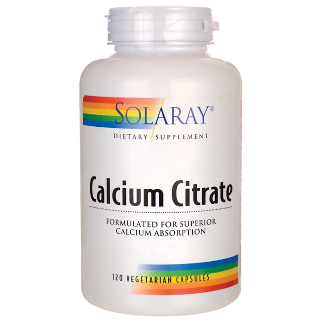 Solaray Calcium Citrate Capsules, 1000mg, 120 Count
