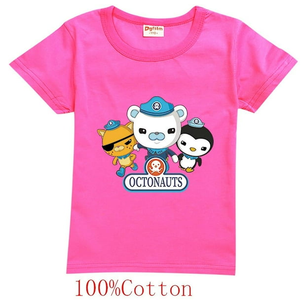 Camisetas de los octonautas para niños y niñas, bonita figura de acción de verano con estampado de dibujos animados Skye, ropa de 1 a 8 años, ropa para niños pequeños