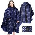 thumbnail image 1 of LAMA Moda Poncho de Lluvia Chubasquero Unisex Capa de Lluvia Transpirable Chubasquero Ligero Ropa de Protección contra la Lluvia Chubasquero como Manta de Picnic Toldo para Hombres Mujeres Bicicleta Motocicleta Senderismo Camping Viajes, Puntos Azules, Einheitsgröße Vhermosa WXOTTO-SYJ-1484, 1 of 1