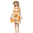 thumbnail image 6 of FAHXNVB Girls Cami Dress Cute Graphic Print Sleeveless A-Line Swing Casual Dresses Summer Fashion Beach Dress 4-15 Years, 6 of 7