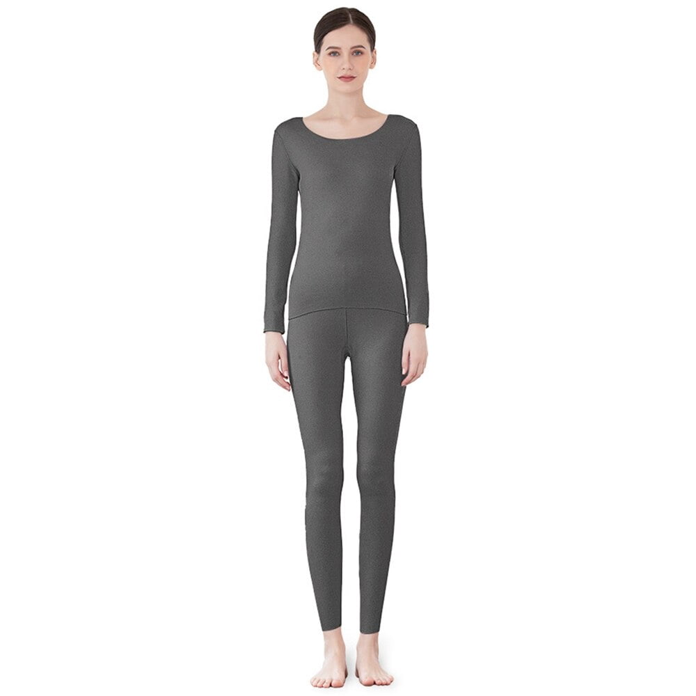 Deepwonder Women Thermal Underwear Set Lightweight Fleece Lined