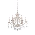 thumbnail image 1 of Artcraft Lighting CL1576AW Antique White Vintage Single-Tier Crystal Chandelier, 1 of 2