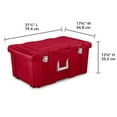 thumbnail image 2 of Sterilite Coffre à Roulettes, Conteneur de Rangement Utilitaire en Plastique Verrouillable, Rouge, 2 of 11
