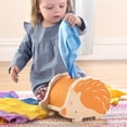 thumbnail image 5 of Guidecraft Guidecraft Hide and Play Hedgehog Tissue Box with 9 Multi-color Satin Cloths: Kids Fine Motor Skill Toys, 5 of 8