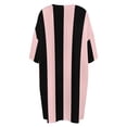 thumbnail image 5 of Pink And Black Vertical Stripes Sleepshirts For Sleeping Travels Loose Sleepdress Pajama Dress Soft Nightdress Sleepwear, 5 of 7