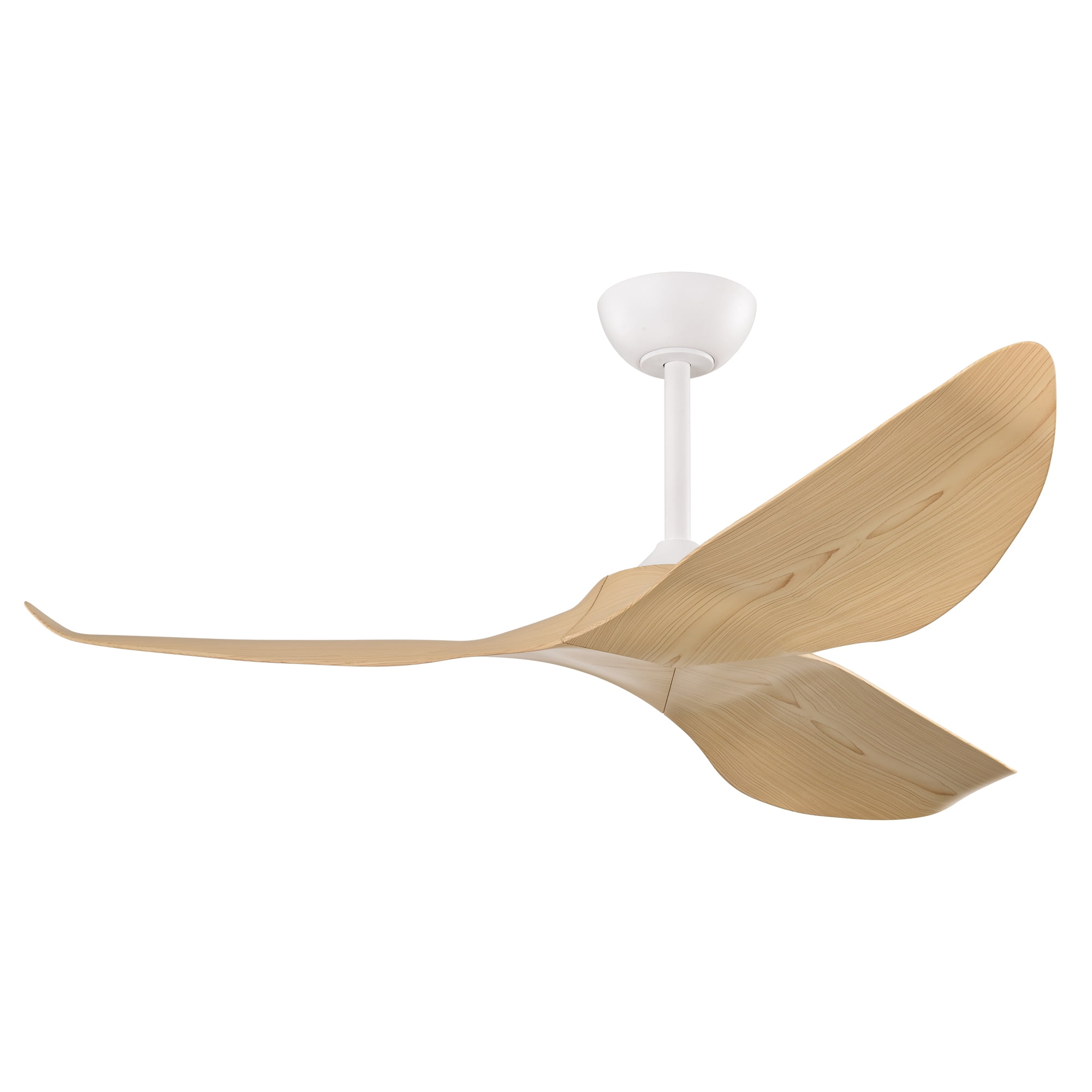 Duncan 52 in. Indoor White and Brown Finish Ceiling Fan with Light Kit