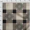 thumbnail image 3 of oneOone Cotton Cambric Light Brown Fabric Asian Block With Check Sewing Craft Projects Fabric Prints By Yard 42 Inch Wide, 3 of 4