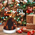 thumbnail image 6 of KLL Christmas Hats for Adults Plush Candle Shepherd Dog Print Santa Hat Xmas Fluffy Santa Claus Hat for Women Men, 6 of 6