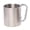 Silver, variant on Gytml Stainless Steel Backpack Clip Mug With Detachable Carabiner Handle Lightweight Durable Easy Wash Travel Camping Cup For Hiking Climbing Backpack Outdoor Drinking(Blue-2.72×2.99 Inch)