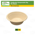 thumbnail image 3 of EcoQuality 40oz Compostable Dog Food Bowls - Heavy Duty Disposable Plant Fiber Pet Feeding Bowls for Dogs & Cats, Travel, Camping, Outdoor, and Events (150), 3 of 7