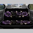 thumbnail image 6 of Pzuqiu Front and Rear Seat Cover Set Fashion, Compatible with Car Seats Automotive Seats, Car Seat Covers Set Fit for Trucks Cars Interior, Purple Rose Design, 6 of 10