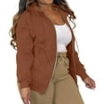 thumbnail image 5 of Women's Zip Up Y2K Hoodies Casual Long Sleeve Plus Size Track Jackets with Pockets, 5 of 5