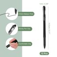 thumbnail image 2 of Uxcell Gel Pen Medium Point 0.5mm, 12 Pack Smooth Black Gel Ink Rollerball Pen for Home Office Writing Note Taking Journaling Business, Style 9, 2 of 6
