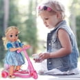 thumbnail image 4 of LKWLPD Muñeca Bebé Patinete Muñeca Juguete Patinete Lindo Conducción Eléctrica Años Patinete Niña Sorpresa Muñeca Luces Rosadas Princesa Con Música Para Niña Pequeña Juguete Divertido Novedad, Como, 4 of 8