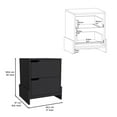 thumbnail image 4 of Depot EShop Haines 2-Drawer Engineered Wood Nightstand in Black, 4 of 5