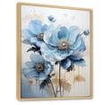 thumbnail image 2 of Designart "Daisy Flower Blue Minimalism wall decor II" Floral Floater Framed Canvas Print, 2 of 7