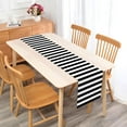 thumbnail image 4 of Halloween Black and White Striped Table Runner Summerween Party Decoration Baby Shower Birthday Dining Room Home Kitchen Island Decor, 4 of 6