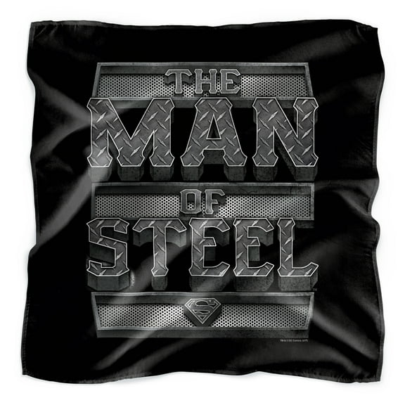 Superman Steel Text Bandana (21 in x 21 in)