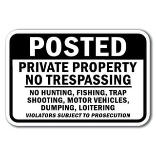 No Trespassing No Fishing Signs