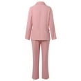 thumbnail image 4 of Womens Long Sleeve Solid Suit Set - Elegant Blazer & Pants with Pockets - Polyester Formal Outfit, S-XXL, Autumn/Winter, 4 of 4