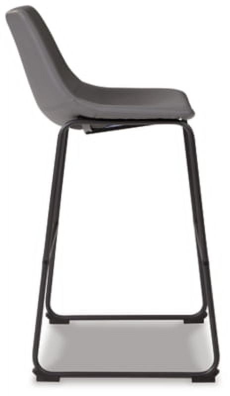 Signature Design by Ashley Centiar Mid Century Pub Height Bar Stool, Set of 2, Gray