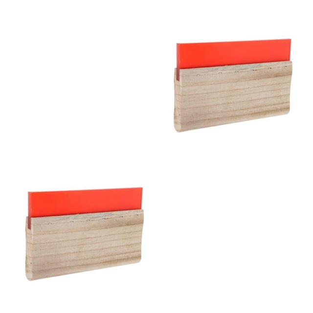 Eigraketly Screen Printing Squeegee Wooden Handle Ink Board Scraper Scratch rojo 20 centímetros 2piezas
