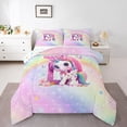thumbnail image 2 of Erosebridal Ensembles de Couette Initiale A-Z Format Simple, Couettes et Duvets Lettre Initiale D, Déco Licorne Féerique Girly, Réversible, 2 of 7