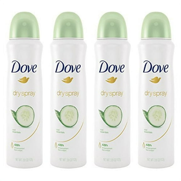 Dove Dry Spray Antiperspirant Deodorant Cool Essentials 3.8 oz, 4 count