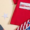 thumbnail image 5 of Toddler Boy Clothing Sets 4th of July Baby Boy Outfit Stylish American Print T-Shirt & Star Stripe Shorts 2-Piece Outfit, 5 of 7