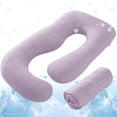 thumbnail image 1 of Funda Morada Refrigerante para Almohada de Embarazo en Forma de U de 145 cm Sasttie, 1 of 9